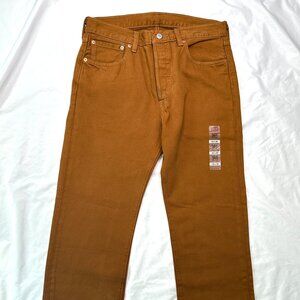 Levi's 501 Men's Jeans Button Fly 32x30 (31x29) Brown NWOT